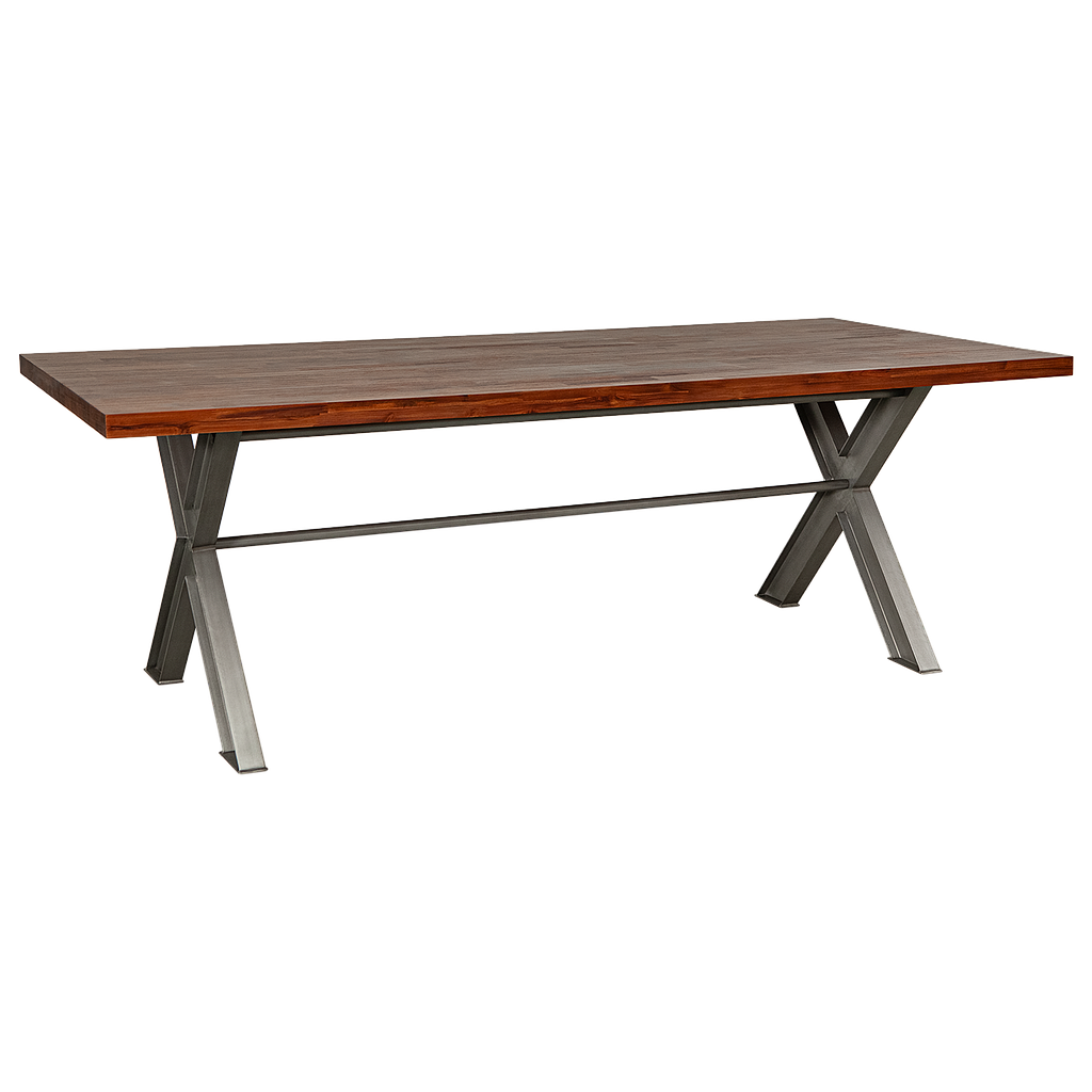 BALTIMORE - Dining table L220 x W100 - Vintage silver and Washed antic