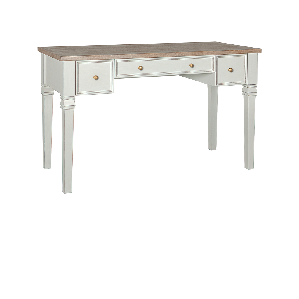 PAUL - Desk L122 x W56 - Brocante white and Toffee