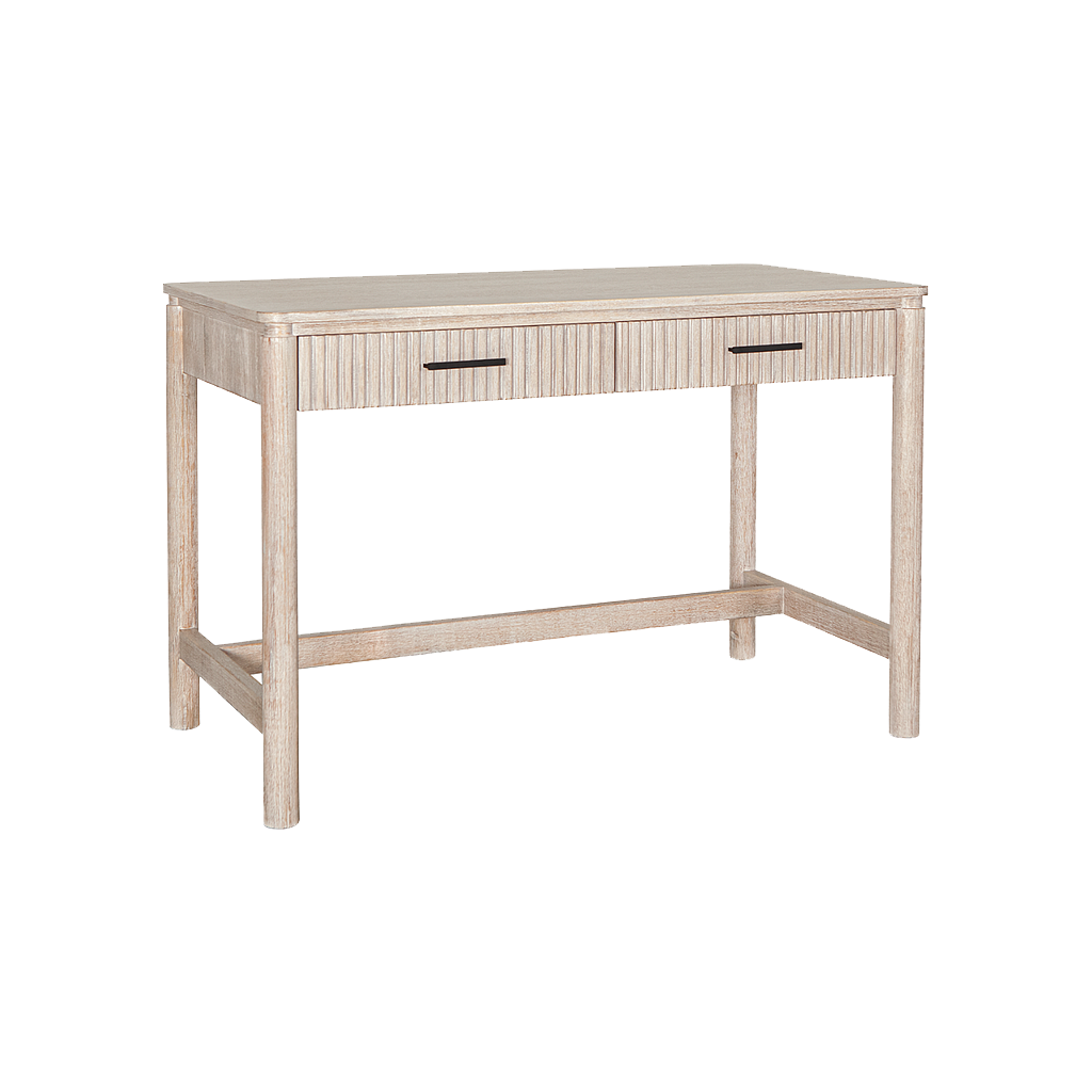 LEEDEN - Desk L110 x W60 - Whitened acacia