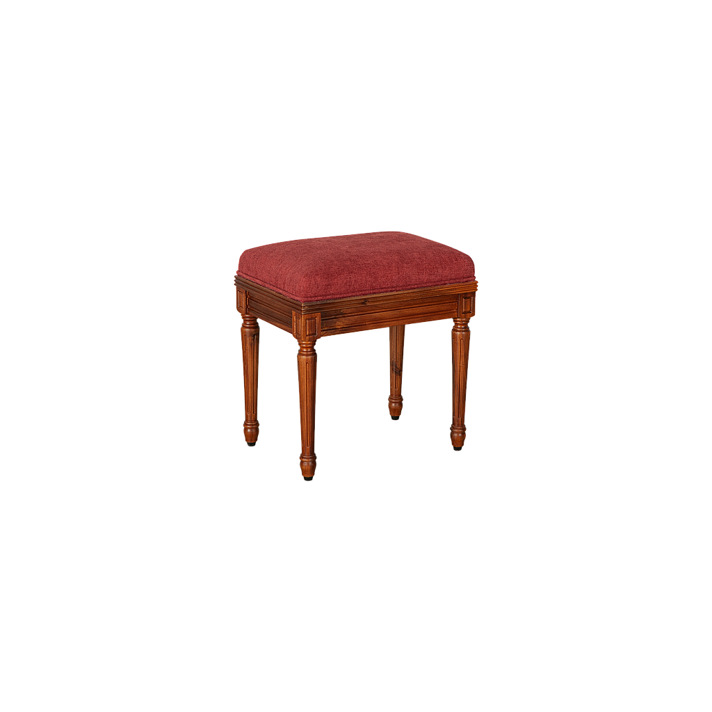 ORLEANS - Stool H45 - Washed antic and Red cover