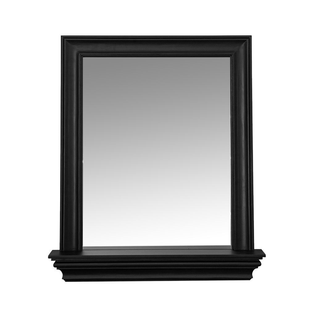 DIANE - Mirror with shelf L76 x H89 - Black