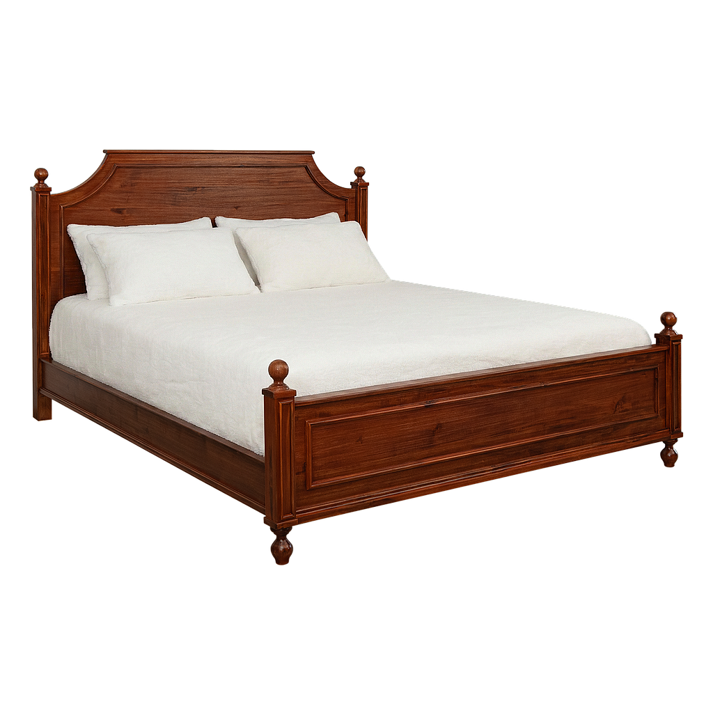 BELMONT- King size bed (Mattress 180x200) - Washed antic