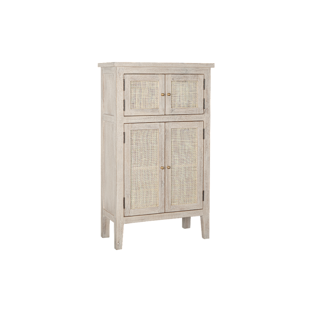 CORBIERES - Sideboard L65 x H110 - Whitened acacia and Natural cane
