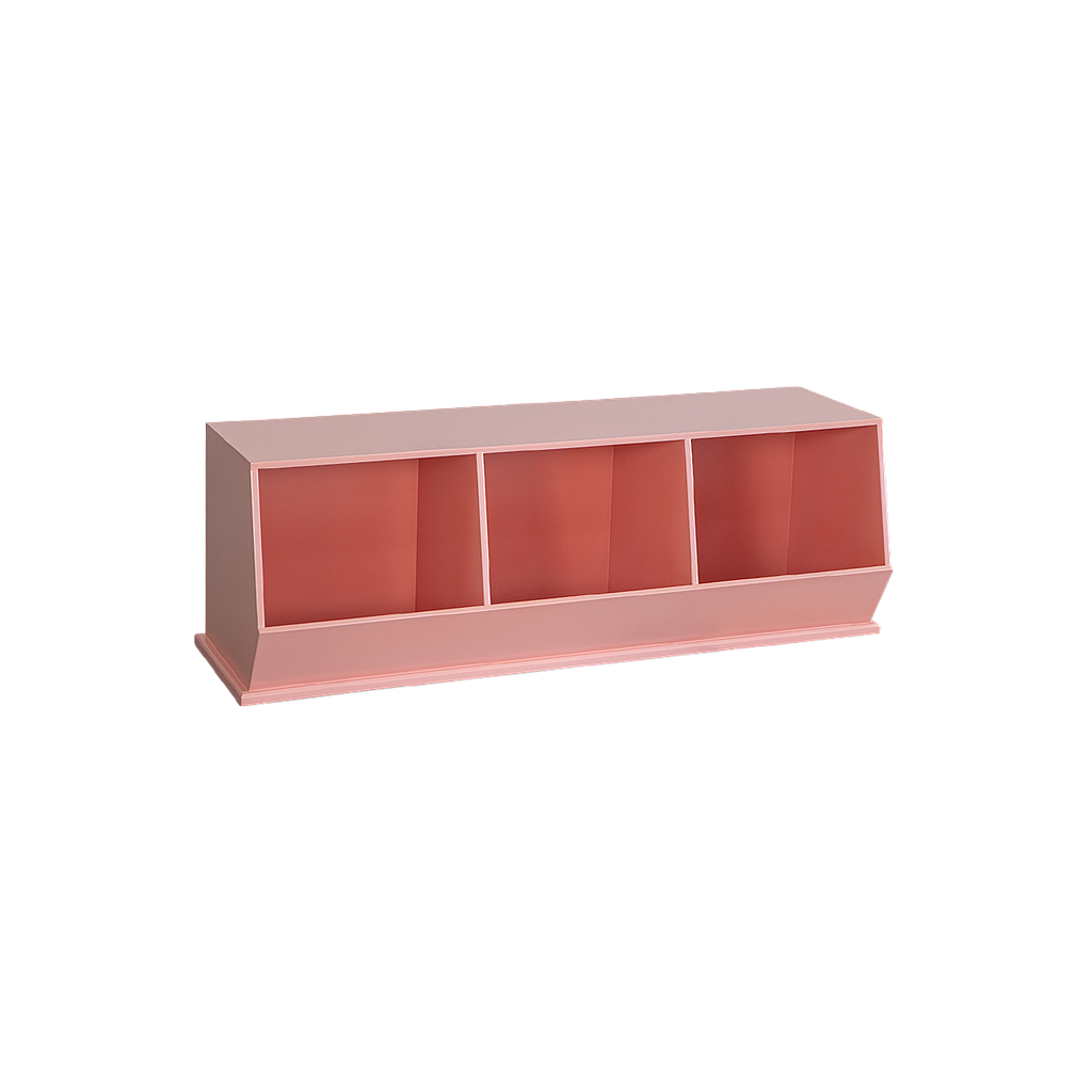 LUKE - Stackable storage box L123 - Shell pink