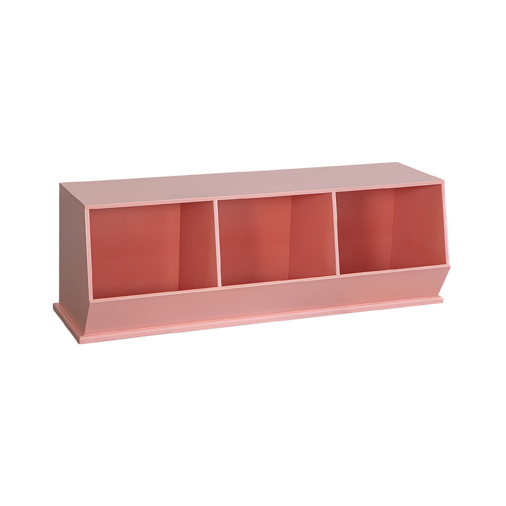 LUKE - Stackable storage box L123 - Shell pink