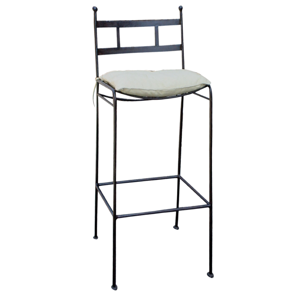 JUDITH - Bar chair H112 - Burnish and White cushion