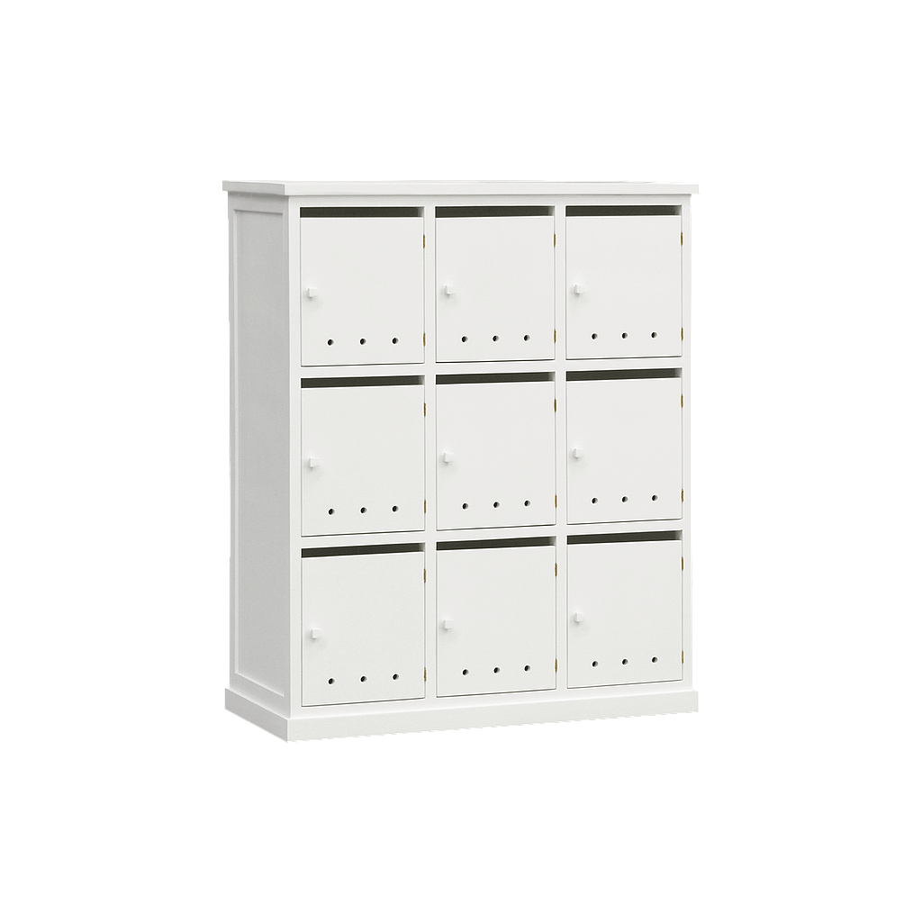 NAMUR - Shoe cabinet L100 x H123 - Brushed white