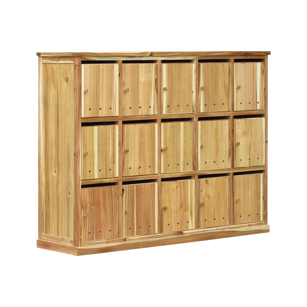 NAMUR - Shoe cabinet L158 x H123 - Natural acacia