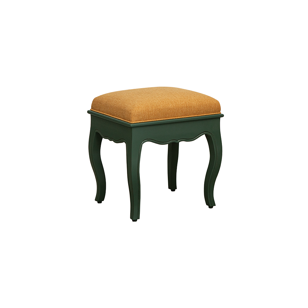 FLORIE - Stool H45 - Brocante kaki and Yellow cover