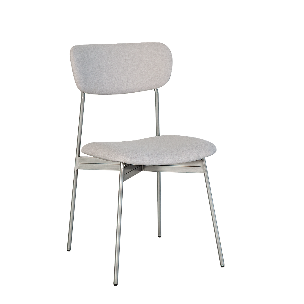 QUADRAE - Chair - Vintage silver and light grey cover