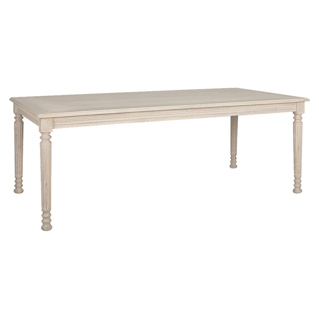 ORLEANS - Dining table L200 x W100 - Whitened acacia