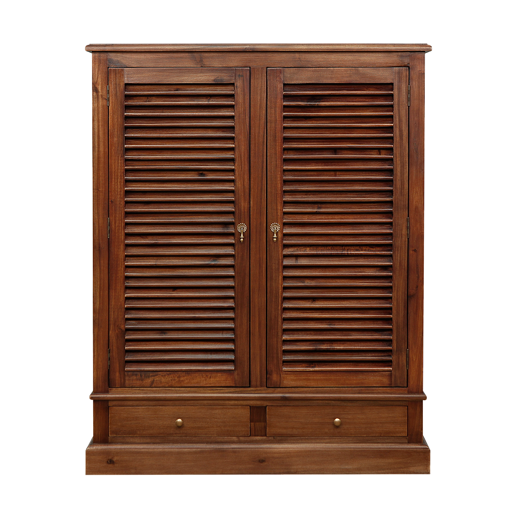 SHUTTER - Shoe cabinet L110 x H140 - Washed antic
