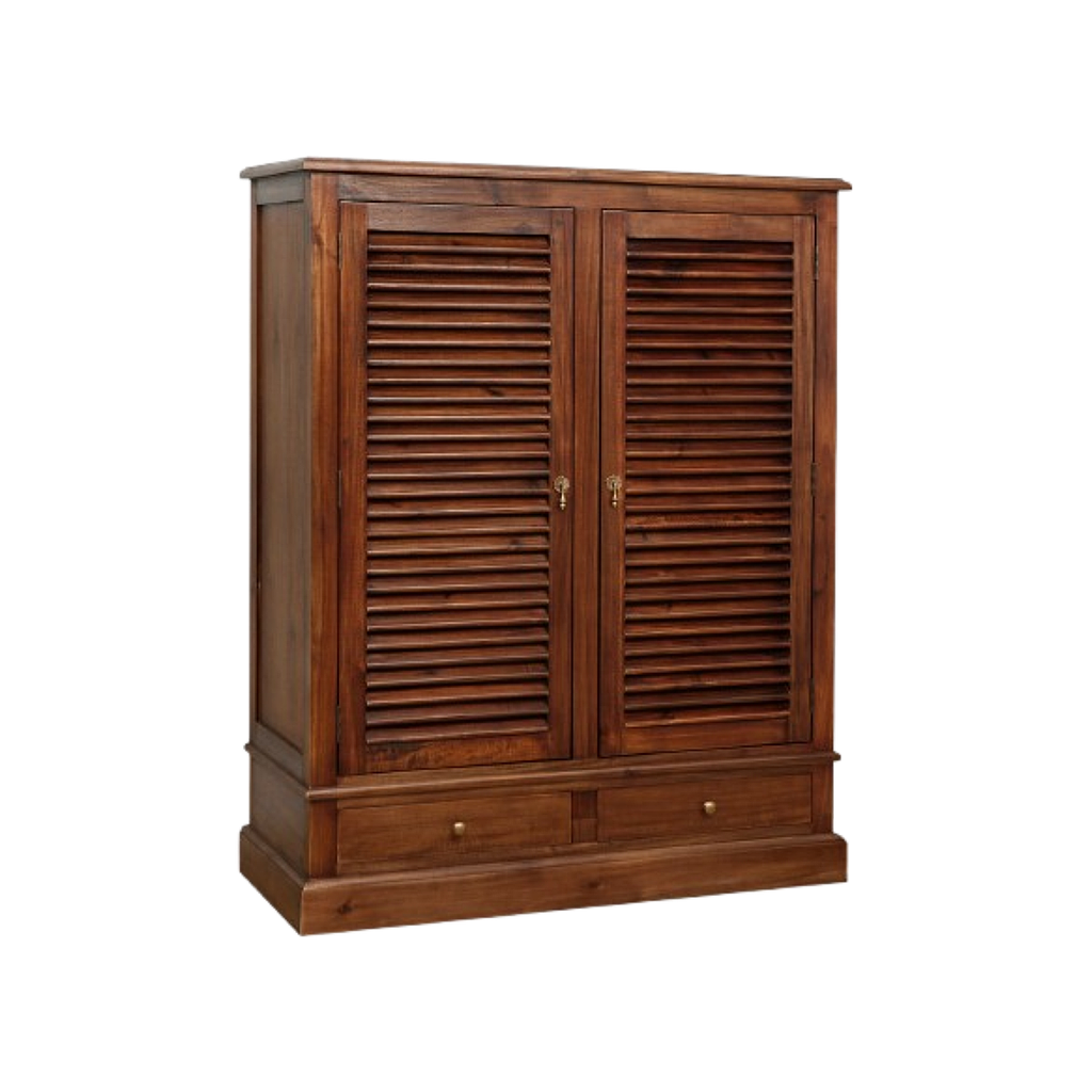 SHUTTER - Shoe cabinet L110 x H140 - Washed antic