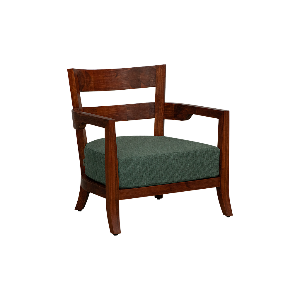 BAYA - Armchair L69 - Washed antic and Moss green cover