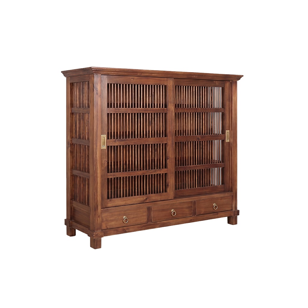 BRISTOL - Shoe cabinet L120 x H110 - Washed antic