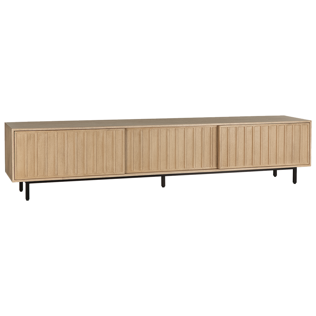 ANTON - TV stand L240 - Toffee and Matt black