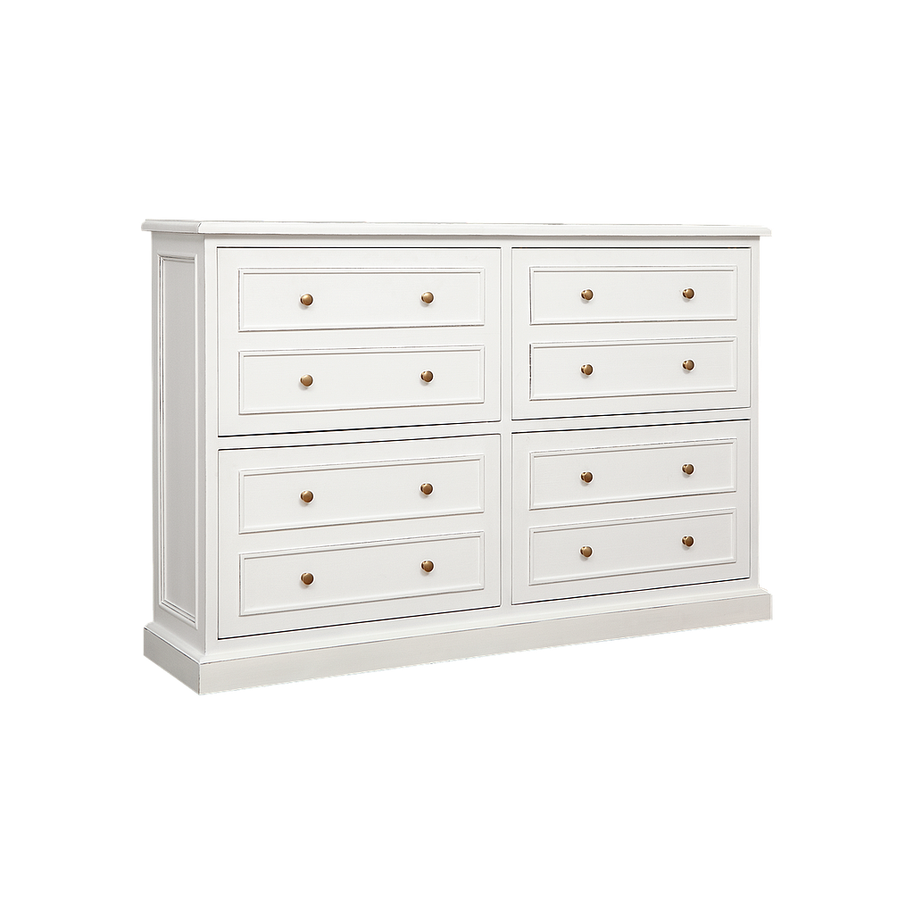 KELAN - Shoe cabinet L140 x H92 - Brocante white