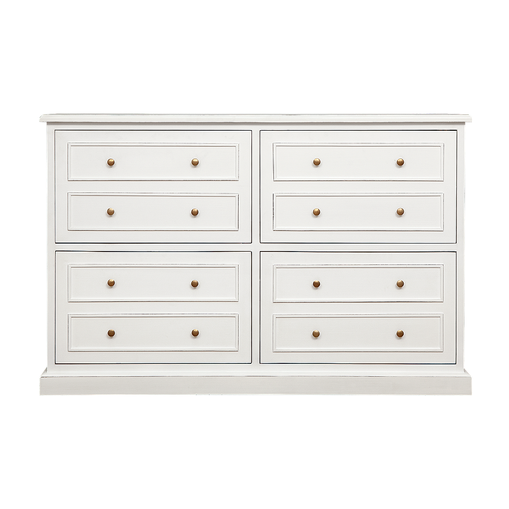 KELAN - Shoe cabinet L140 x H92 - Brocante white