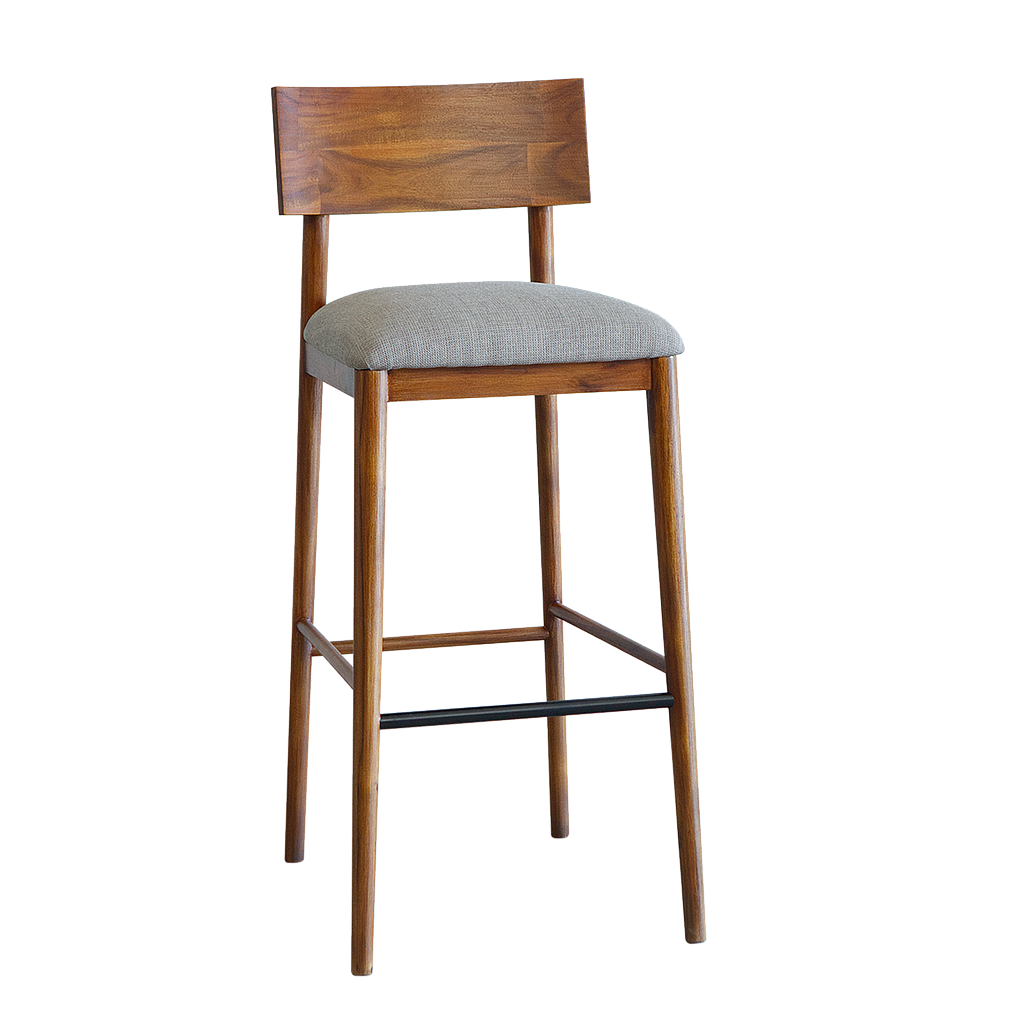 PORTO - Bar chair - Washed antic and Grey cover
