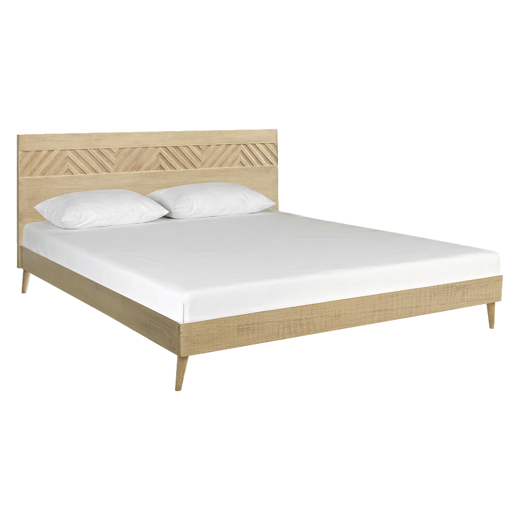 PORTO - King size bed (Mattress 180x200) - Toffee