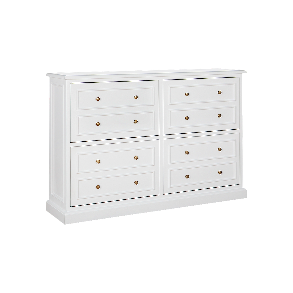 KELAN - Shoe cabinet L140 x H92 - Brushed white
