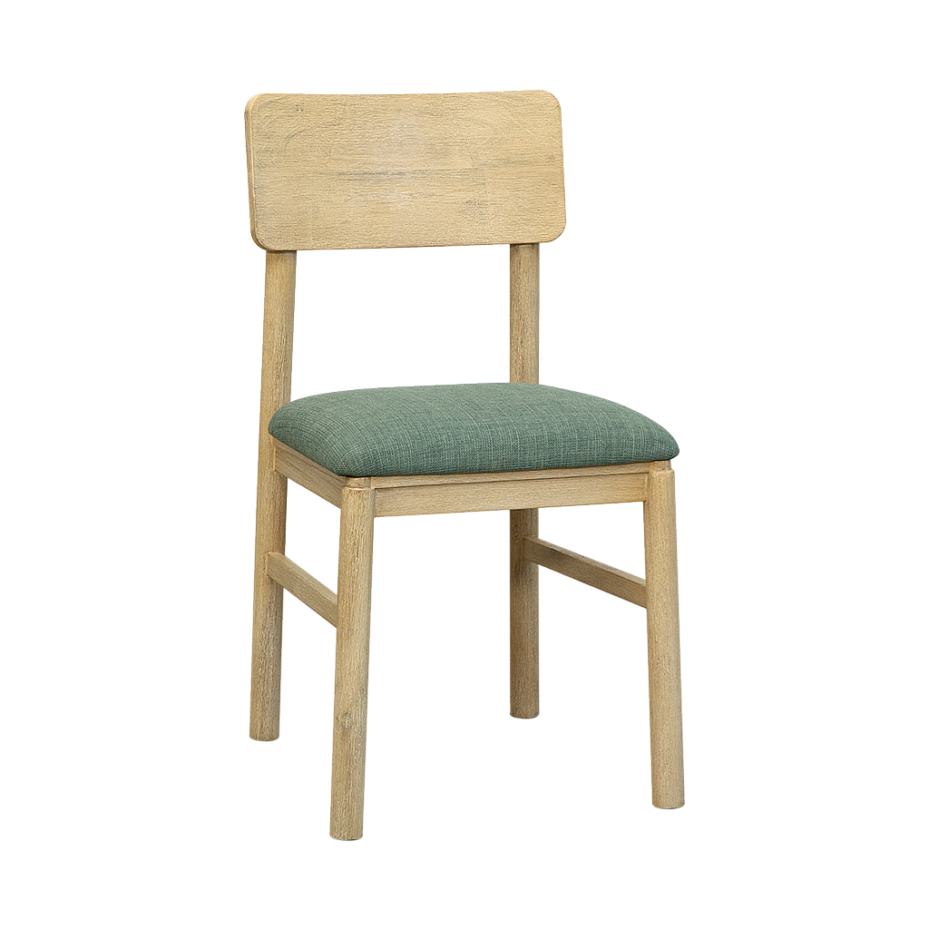 LEEDEN - Chair - Toffee and Smokey green cover