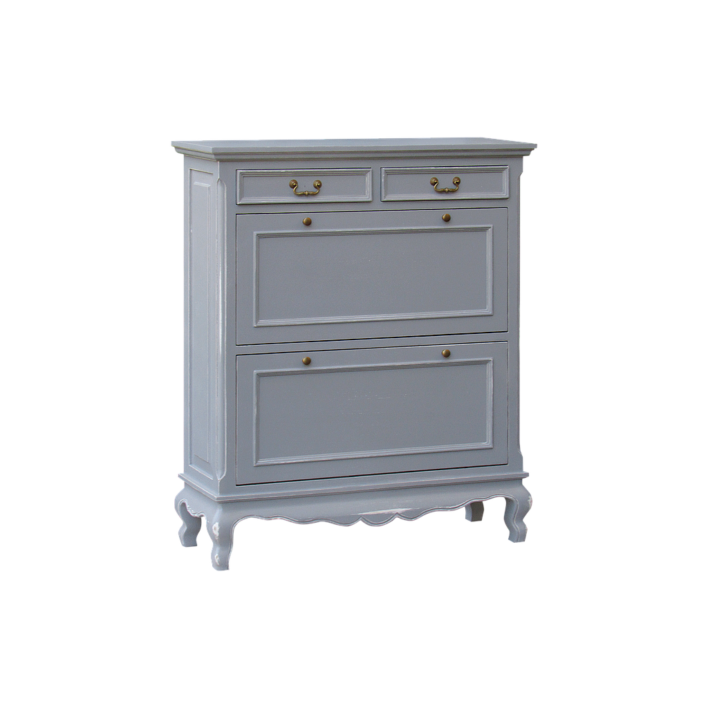 ALEXIA - Shoe cabinet L100 x H120 - Brocante pearl grey