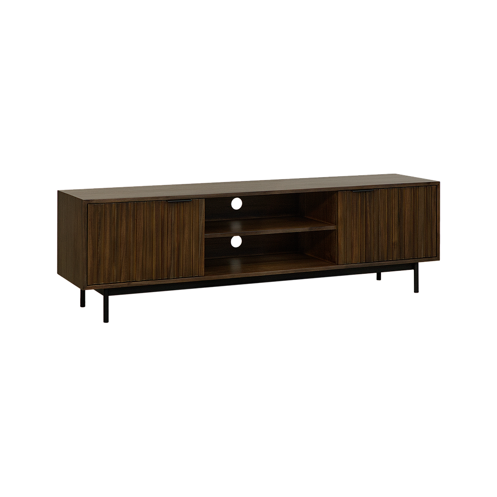 MATTEO - TV stand L160 - Mokka and Matt black