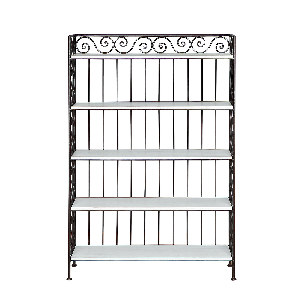 CHARLES - Shoe rack L75 x H110 - Burnish and Broccante white