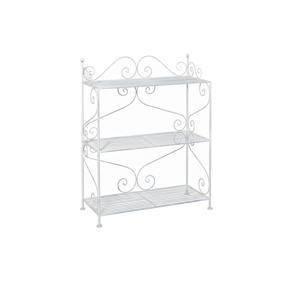 TYLER - Shoe rack L80 x H100 - Patina white