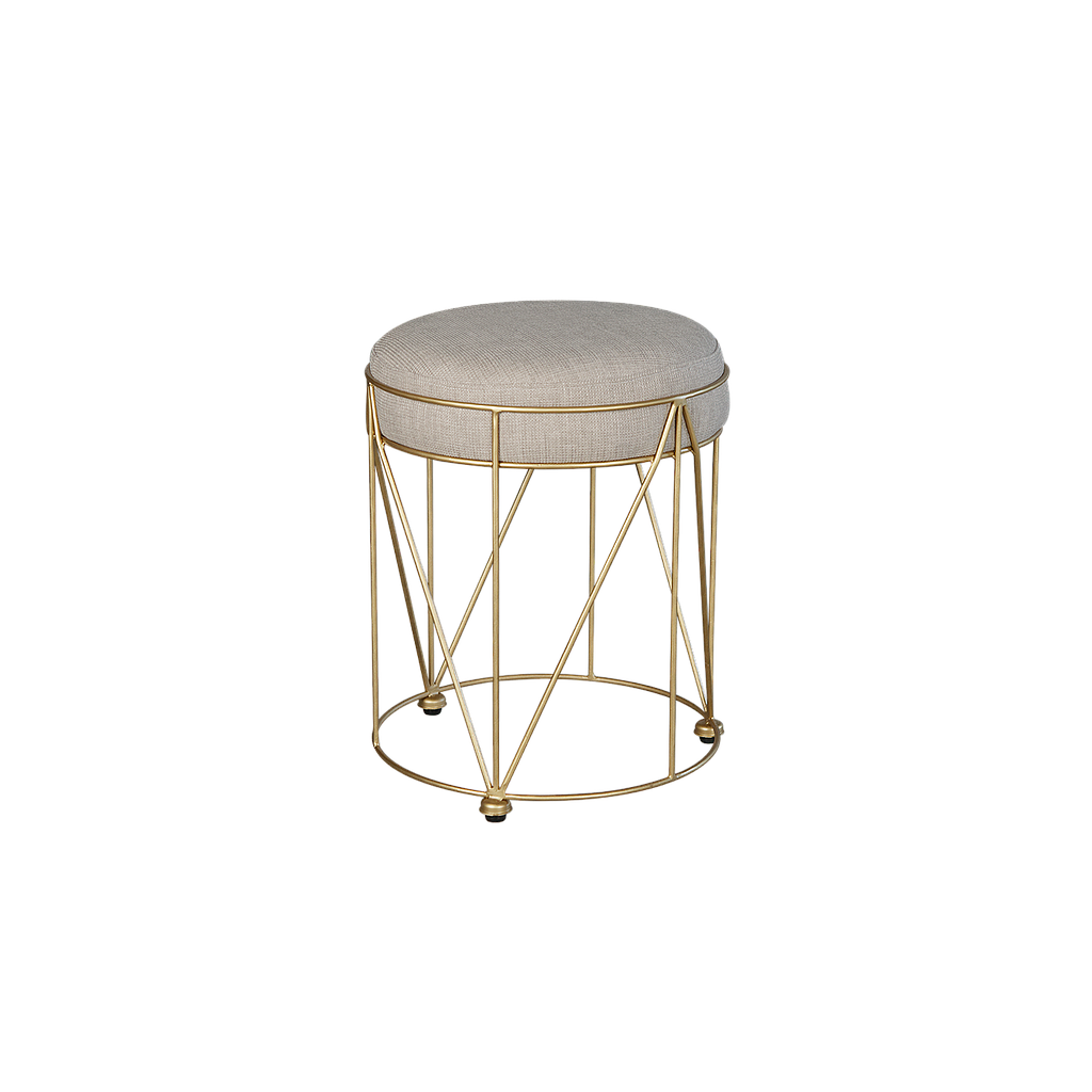 INES - Stool H45 - Gold and Grey cover