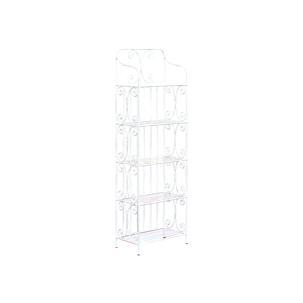 AUBIN - Shoe rack L45 x H140 - Patina white