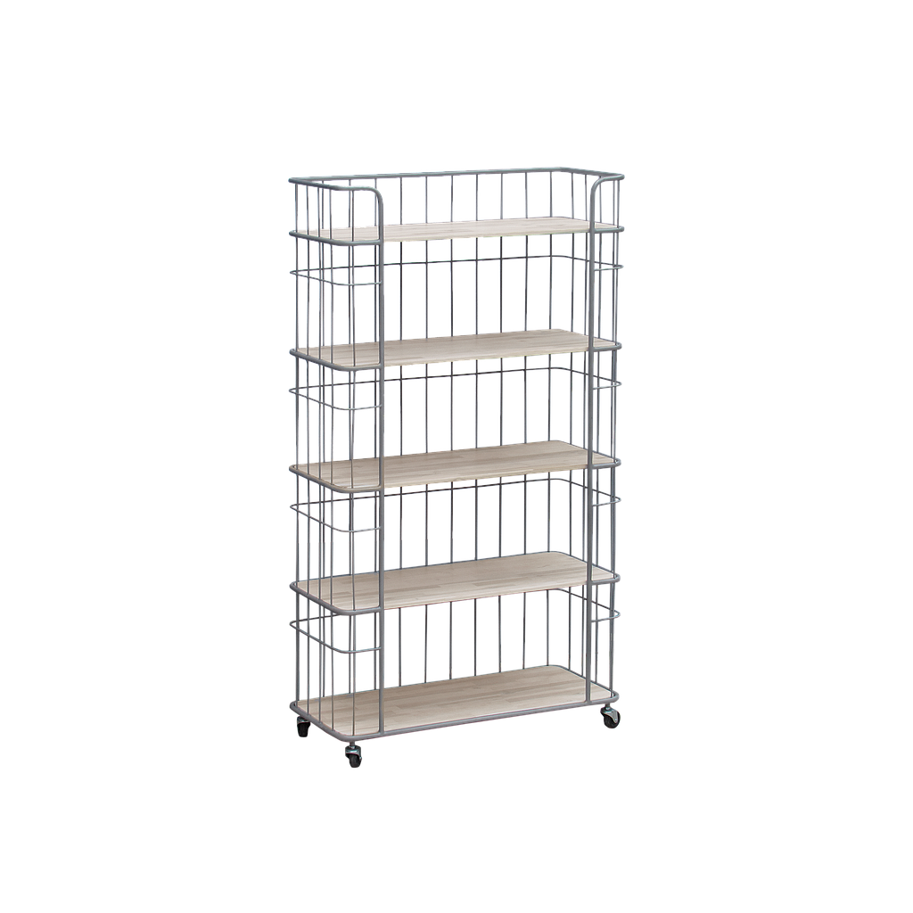 KEANE - Shelf L90 x H162 - Vintage silver and Whitened acacia