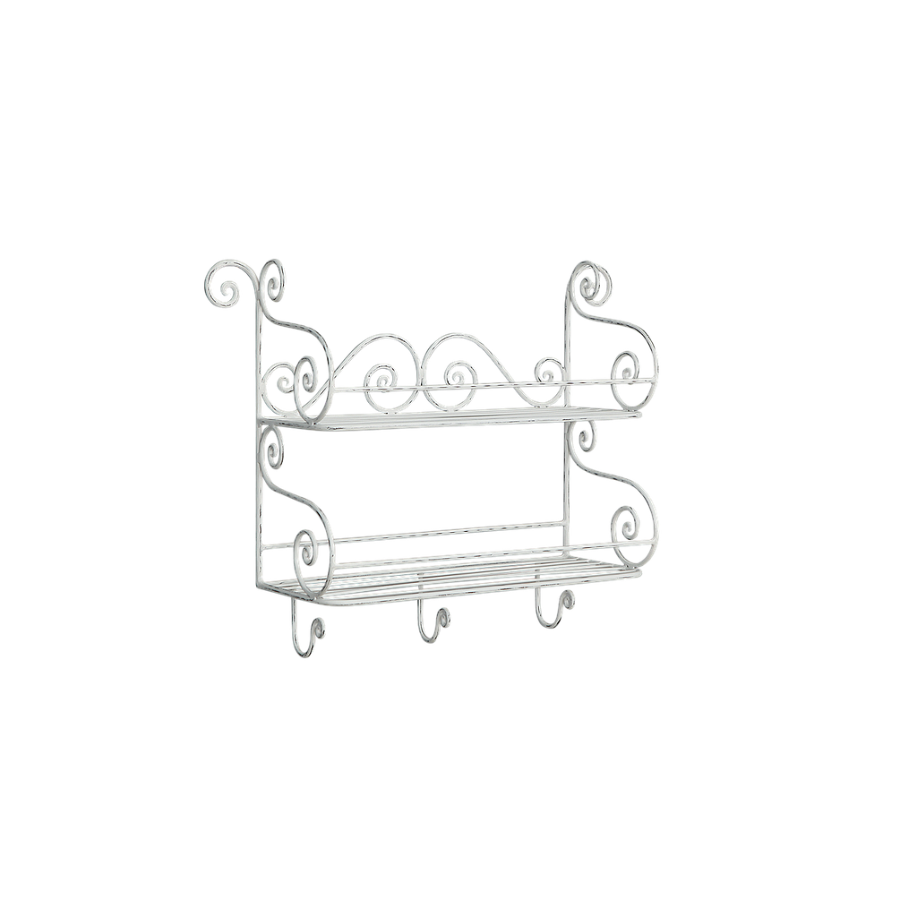 AGRA - Wall shelf L65 - Patina white