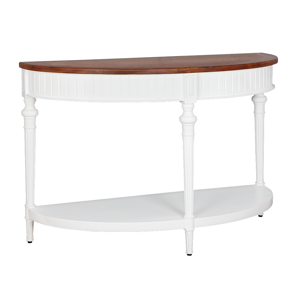 VAKO - Console table L120 - Brushed white and Washed antic