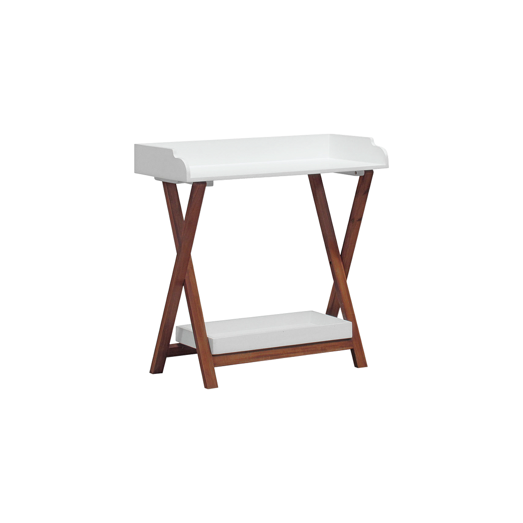 SAHARA - Folding Console table L90 - Washed antic and Brushed white