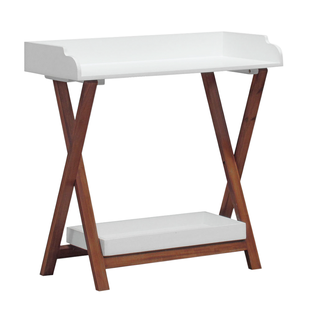 SAHARA - Folding Console table L90 - Washed antic and Brushed white