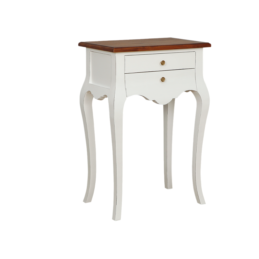 ELODIE - Console table L60 - Brocante white and Washed antic