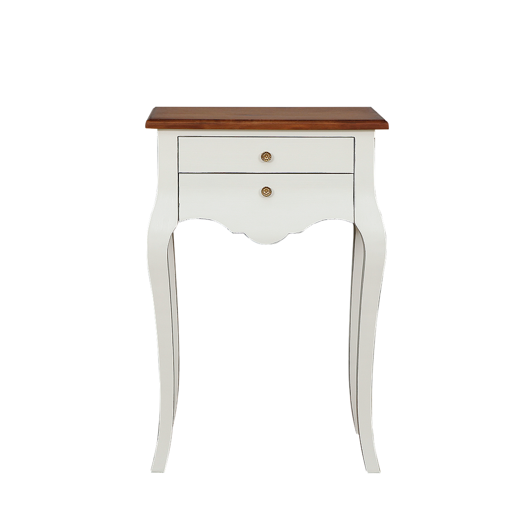 ELODIE - Console table L60 - Brocante white and Washed antic
