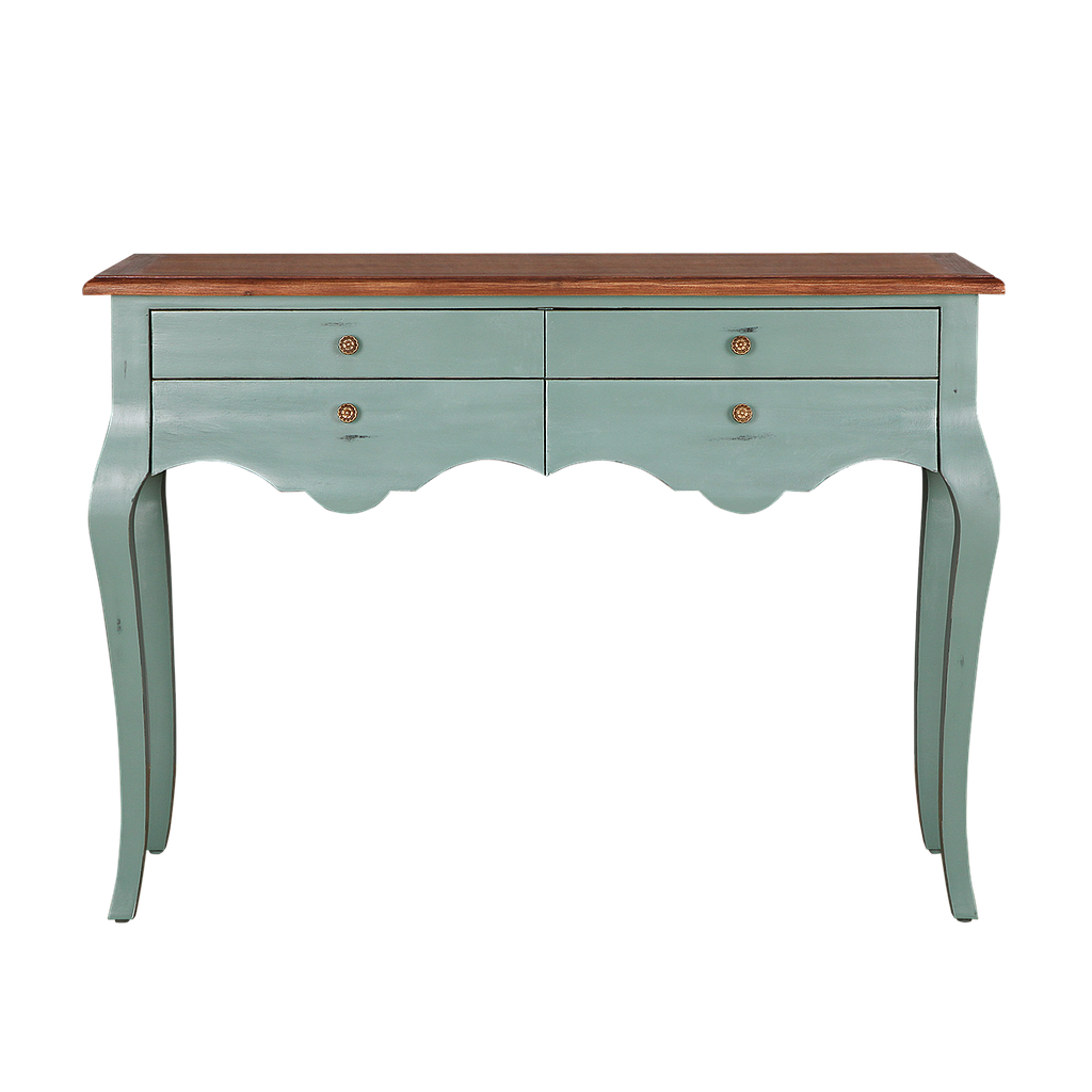 ELODIE - Console table L120 - Patina mint and Washed antic