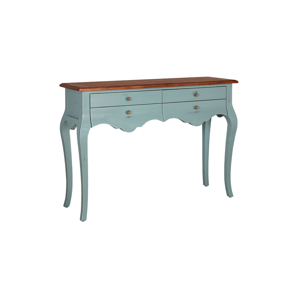 ELODIE - Console table L120 - Patina mint and Washed antic