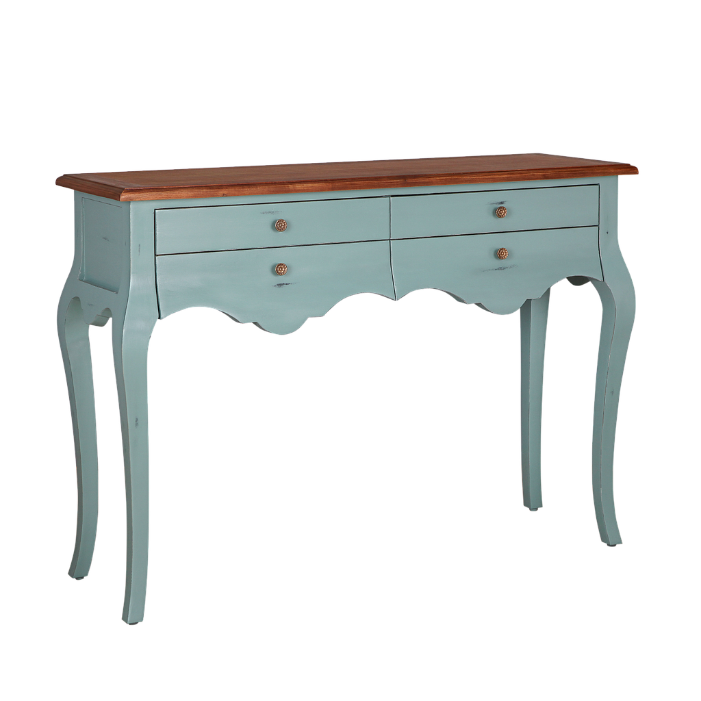ELODIE - Console table L120 - Patina mint and Washed antic