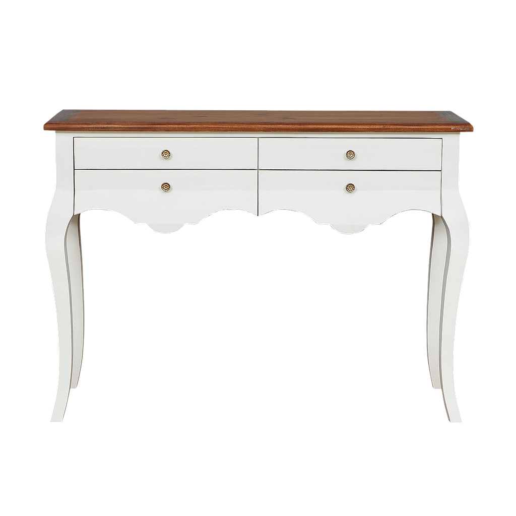 ELODIE - Console table L120 - Brocante white and Washed antic
