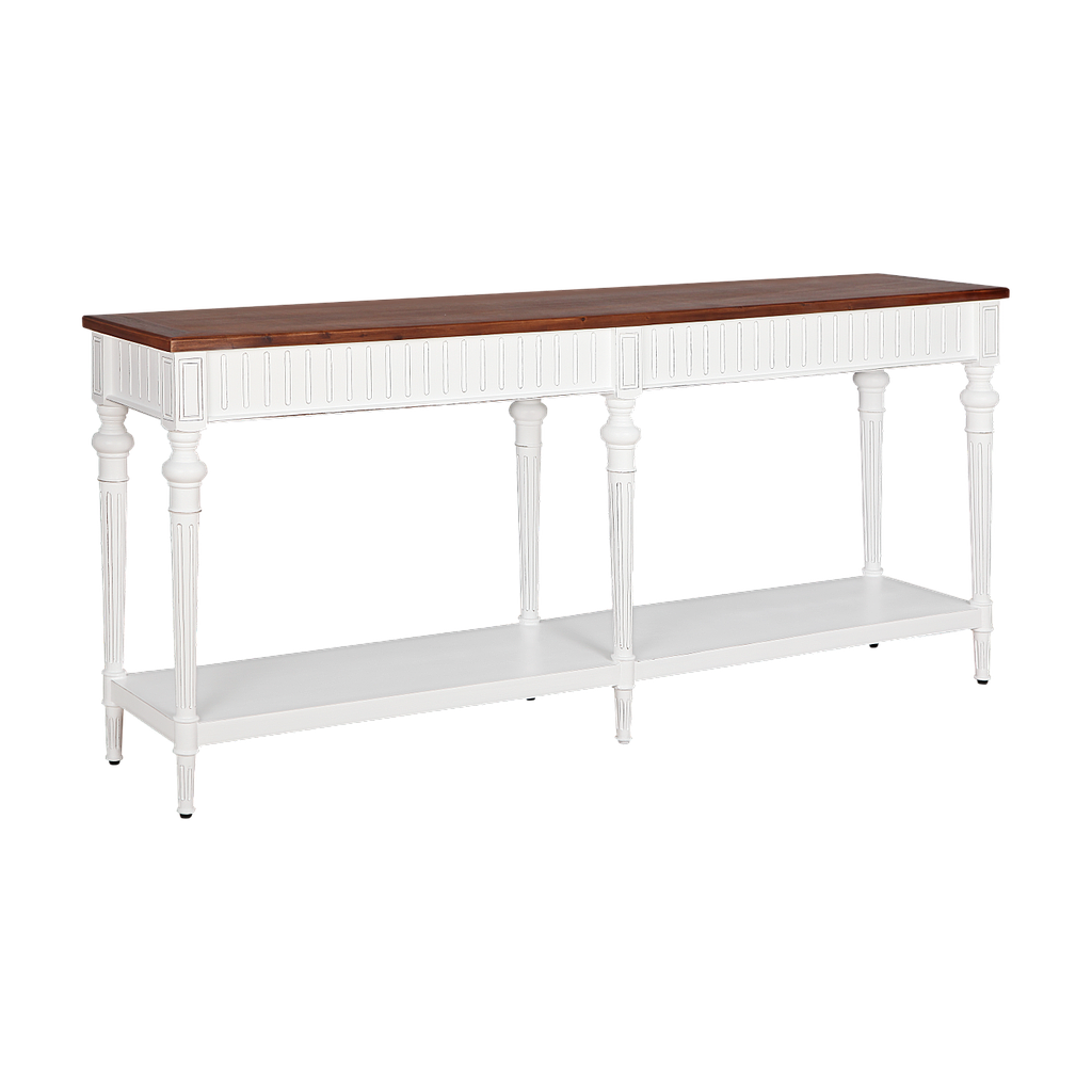 VAKO - Console table L180 - Brocante white and Washed antic
