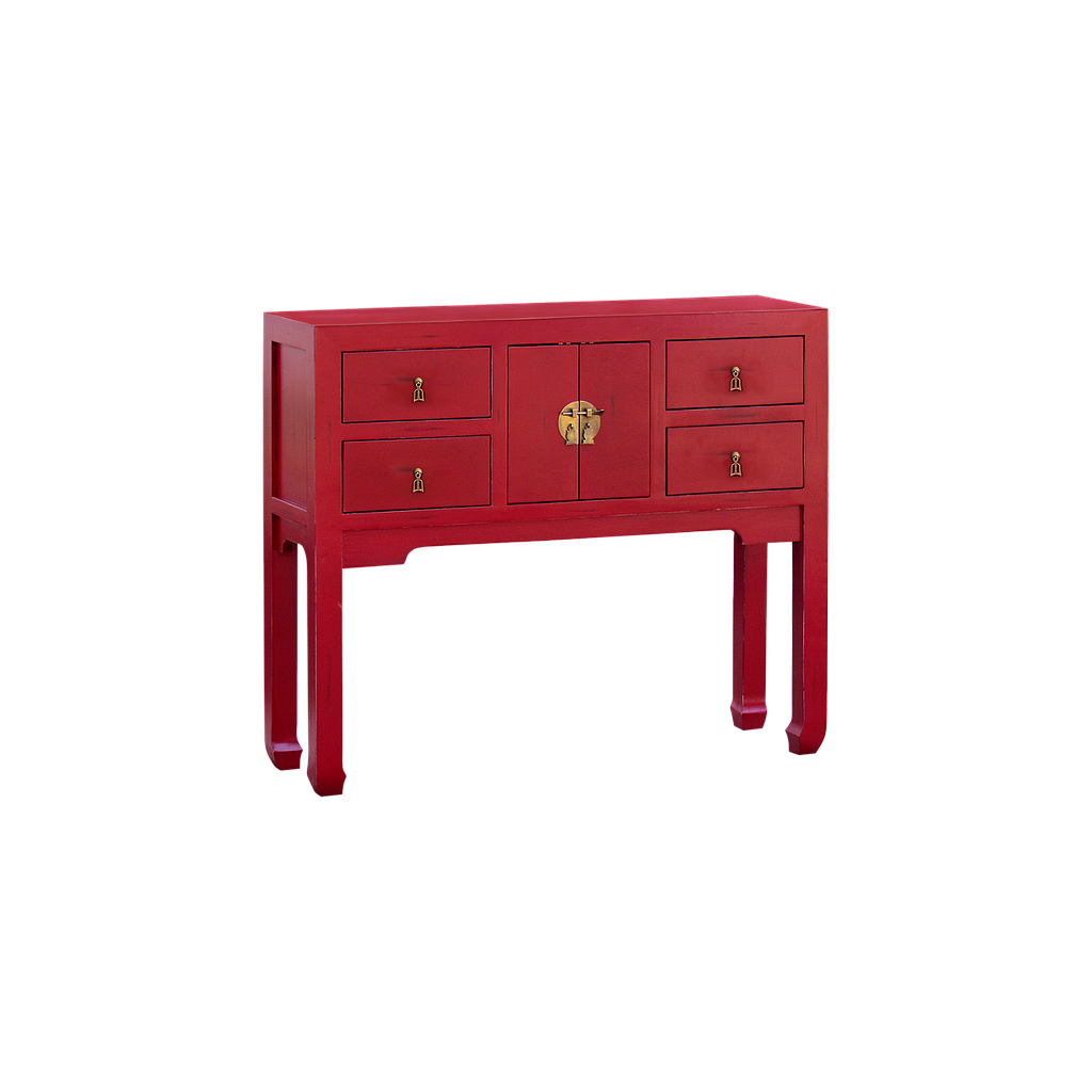 XIAN - Console table L100 - Patina chinese red