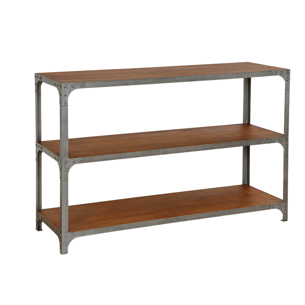 MANHATTAN - Console table L120 - Vintage silver and Washed antic