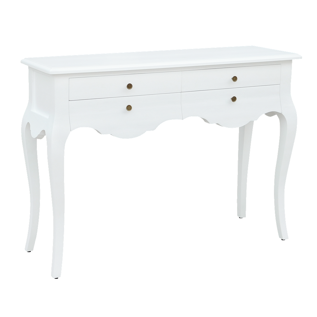 ELODIE - Console table L120 - Brushed white