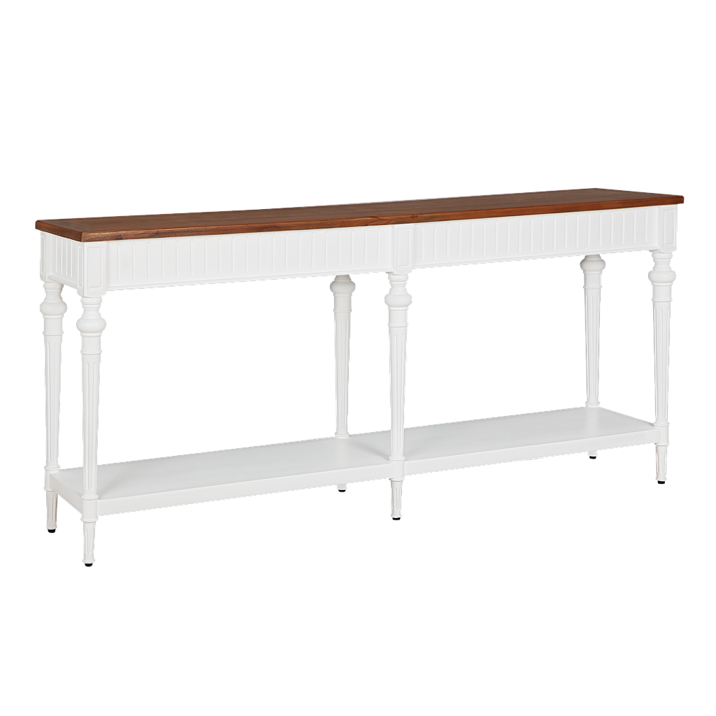 VAKO - Console table L180 - Brushed white and Washed antic