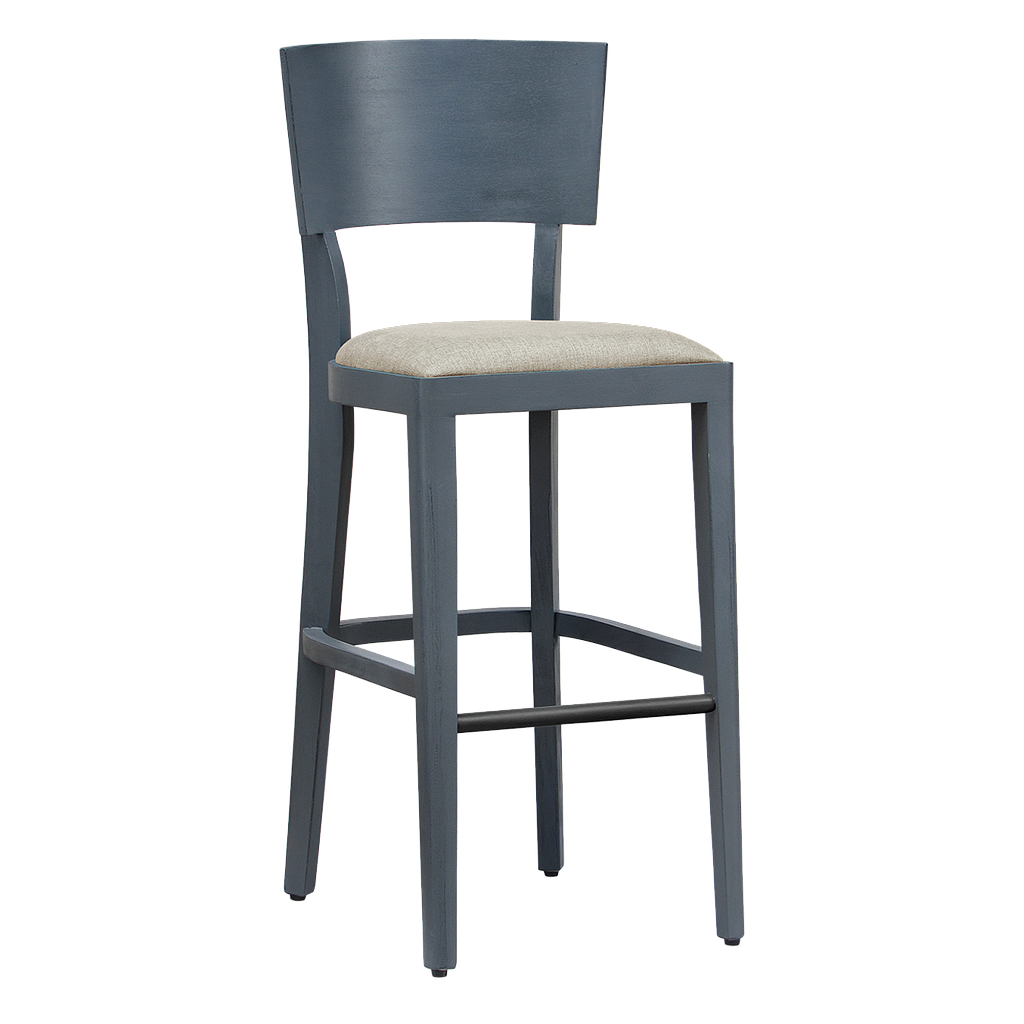 BLOIS - Bar chair H110 - Pearl grey and Beige cover