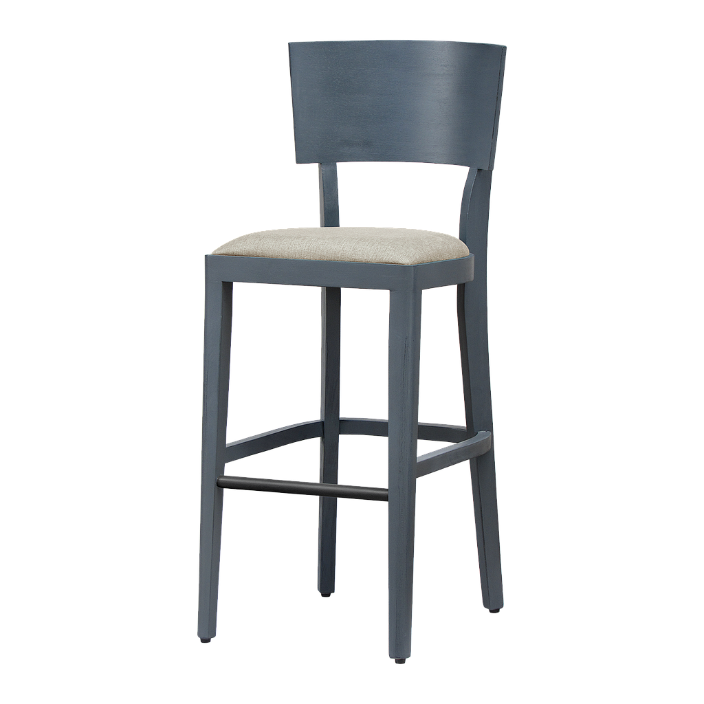 BLOIS - Bar chair H110 - Pearl grey and Beige cover
